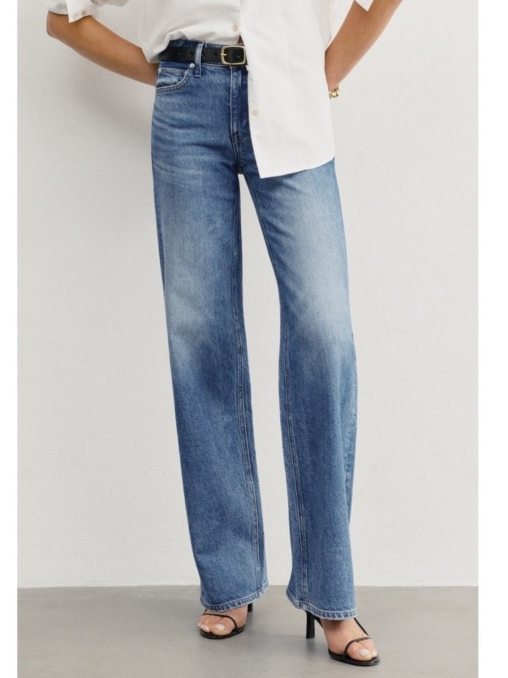 AYR Women’s The Secret Sauce High Rise Good Mood Wash Straight Leg Jeans Sz 29S